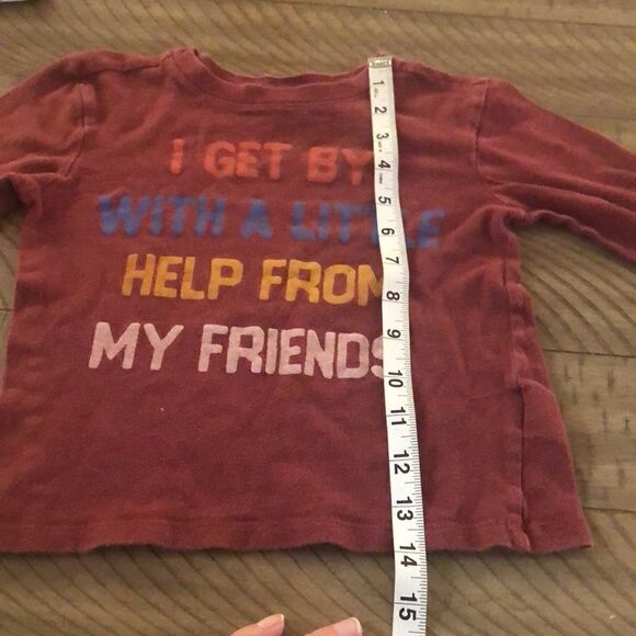 I Get By with a Little Help From My Friends Long Sleeve Cotton TShirt Junk Food - Picture 12 of 17